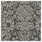 Tissu Charbon Gris Floral Damas (Fermer)