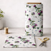 Tissu Chardon Pourpre Fleur Sauvage