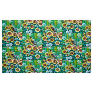 Tissu Chardonneret dans des bulles de jardin