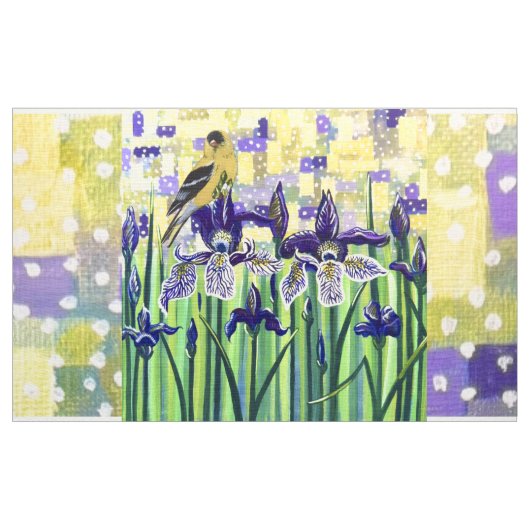 Tissu Chardonneret et Iris  (Yard)