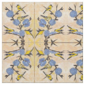 Tissu Chardonnerets et chicorée (Échantillon)