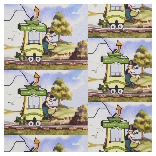 Tissu Chariot à Toonerville (Échantillon)