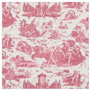 Tissu Chariot français vintage de l'aube Toile de Jouy-R