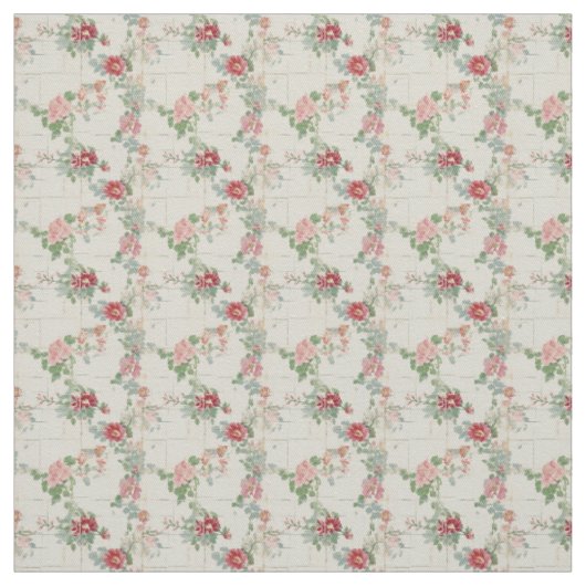 Tissu Charme de jardin rustique Rose (Échantillon)