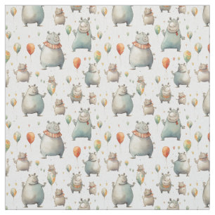 Tissu Charmingly Chunky : Whimsy Hippo