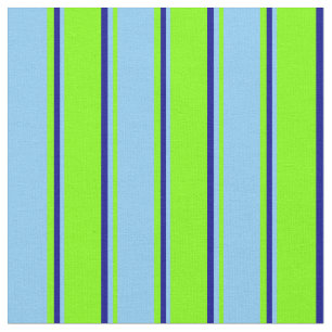 Tissu Chartreuse, bleu ciel clair et bleu foncé