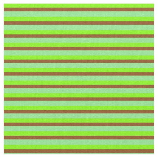 Tissu Chartreuse, Brown et verte légère (Fermer)