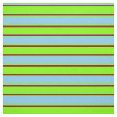 Tissu Chartreuse, ciel clair bleu et rouge foncé (Échantillon)