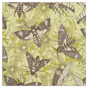 Tissu Chartreuse de la tête de la mort