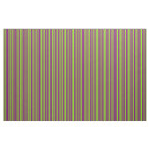 Tissu Chartreuse et rayures pourpres (Fat Quarter)