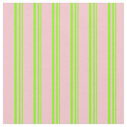Tissu Chartreuse et rayures roses (Fermer)