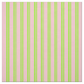 Tissu Chartreuse et rayures roses (Échantillon)