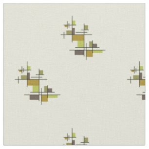 Tissu Chartreuse géométrique moderne du milieu du siècle