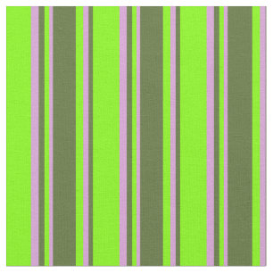Tissu Chartreuse, Olive foncé Vert & Plum Grandes