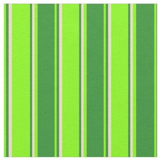 Tissu Chartreuse, Vert Forêt & Tan Stripes (Fermer)