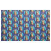 Tissu Chat avec verre d'anniversaire (Yard)