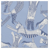 Tissu chat bleu (Fermer)
