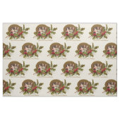 Tissu Chat Chaton Houx Houx d'hiver (Fat Quarter)