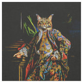 Tissu Chat de Imaginaire Abstrait couleur psychédélique (Fermer)