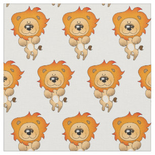 Tissu chat de lion de bande dessinée