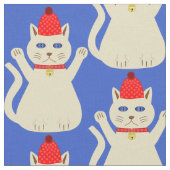 Tissu Chat de Noël mignon (Fermer)