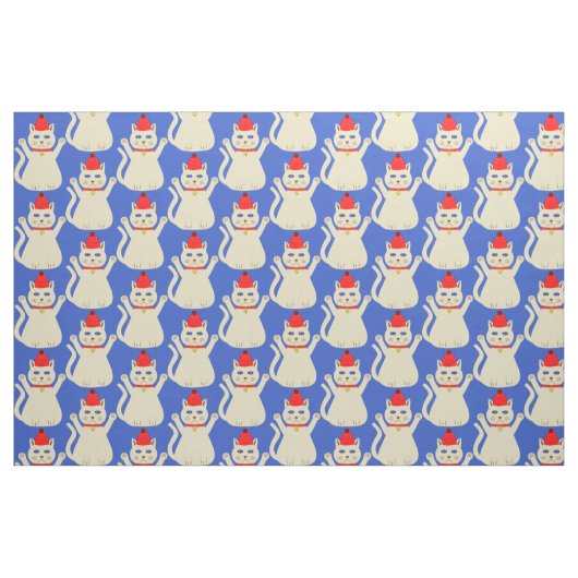 Tissu Chat de Noël mignon (Fat Quarter)