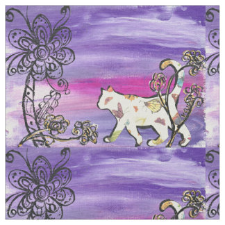 Tissu Chat de papillon