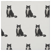 Tissu Chat de Tuxedo noir et blanc (Échantillon)