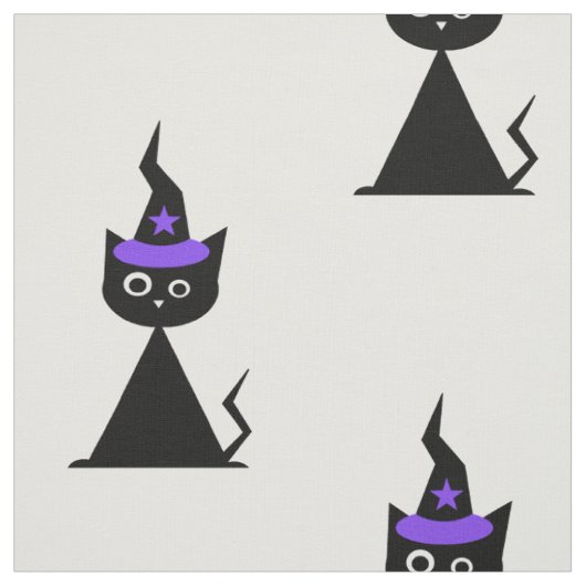 Tissu + Chat d'Halloween + (Échantillon)