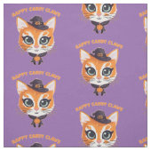 Tissu Chat d'Halloween (Échantillon)