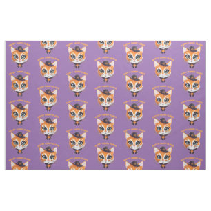 Tissu Chat d'Halloween