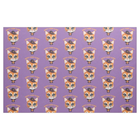 Tissu Chat d'Halloween (Fat Quarter)