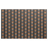 Tissu Chat d'Halloween, visage Citrouille (Yard)