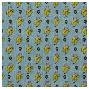 Tissu Chat en banane