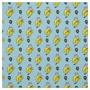 Tissu Chat en banane