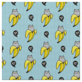 Tissu Chat en banane (Fermer)