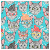 Tissu Chat en casquette (Détail)