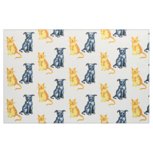 Tissu Chat et chien