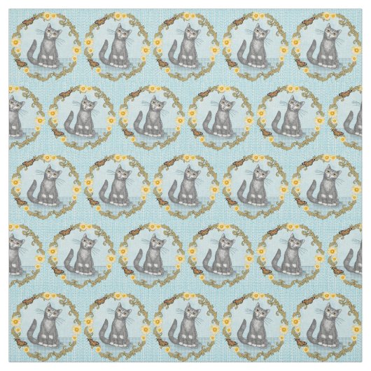 Tissu Chat et souris (Échantillon)