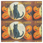 Tissu Chat Falln Joyeux Halloween (Fermer)
