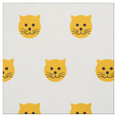 Tissu Chat jaune mignon (Échantillon)