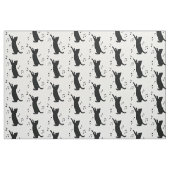 Tissu Chat jouant avec des notes de musique (Fat Quarter)