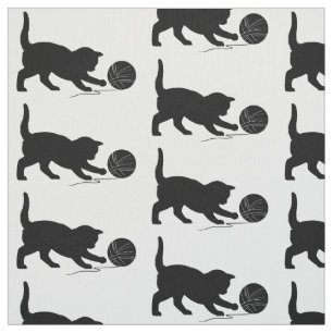 Tissu Chat jouant avec une boule de fil