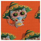 Tissu Chat mexicain avec le sombrero (Fermer)