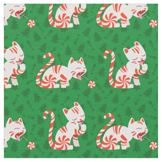 Tissu Chat mignon de sucre de canne (Fermer)