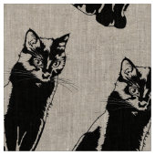 Tissu Chat noir (Fermer)