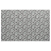 Tissu Chat noir botanique blanc motif moderne boho (Fat Quarter)