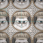 Tissu Chat persan Chef (Carreau)