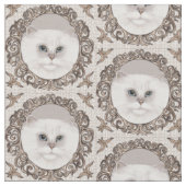 Tissu Chat Persan Orné Fantaisie (Fermer)