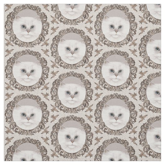 Tissu Chat Perse Orné (Échantillon)